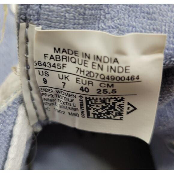 Converse Chuck Taylor All Star Denim Blue Canvas Low Top Sneakers Women's Size 9 - Picture 7 of 8